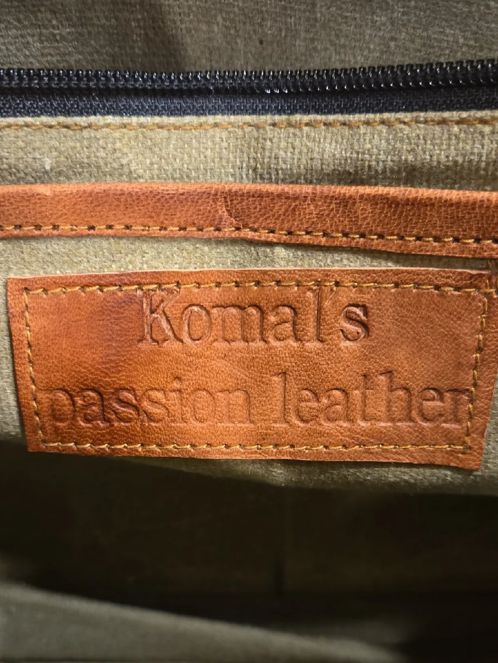 Komal's Passion Distressed Leather Messenger Bag